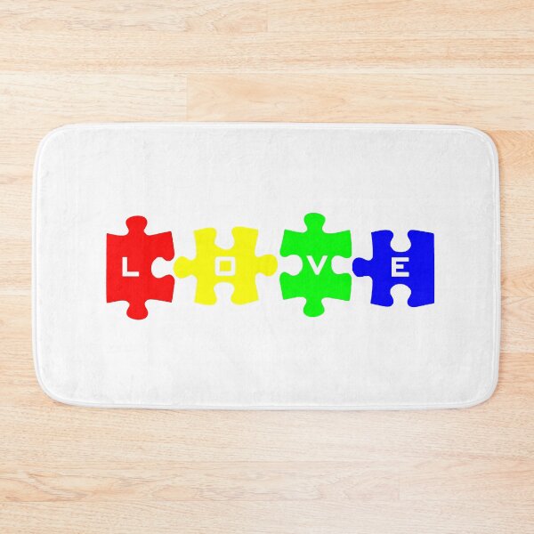 Item preview, Autism Awareness Love puzzle pieces designed and sold by by-azul.