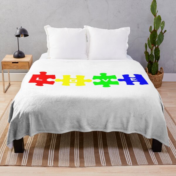 Item preview, Autism Awareness Love puzzle pieces designed and sold by by-azul.