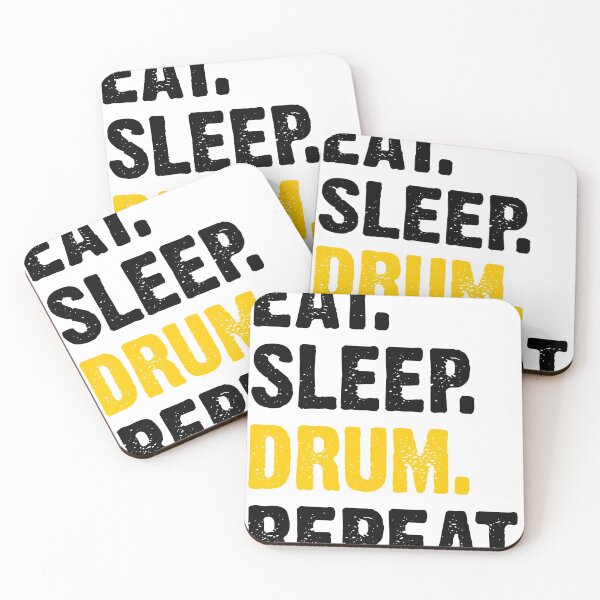 Aperçu de l'œuvre Eat Sleep Drum Repeat créée et vendue par Sutra-Lotus-Co.