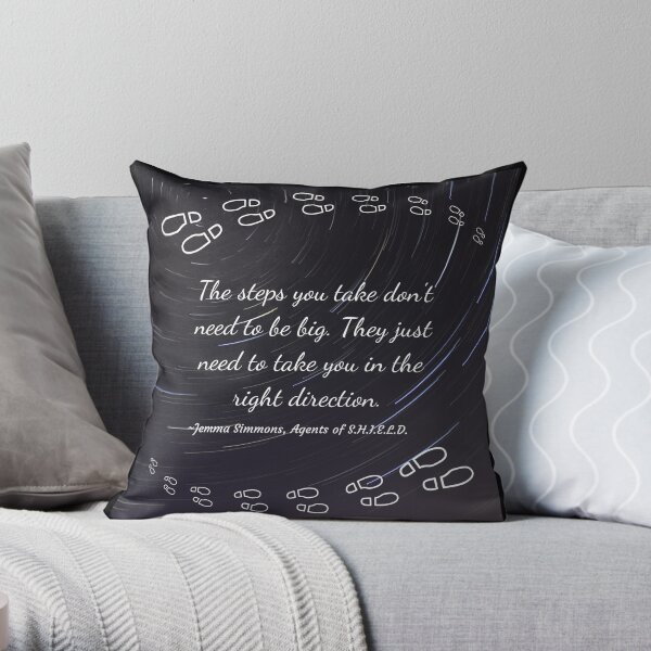 The steps you take black and white Throw Pillow