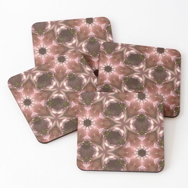 Item preview, Chocolate Mandala Kaleidoscope Geometric Pattern in pink, brown, bronze designed and sold by wild.geranium.design.
