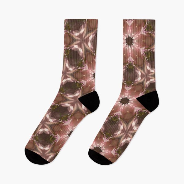 Item preview, Chocolate Mandala Kaleidoscope Geometric Pattern in pink, brown, bronze designed and sold by wild.geranium.design.