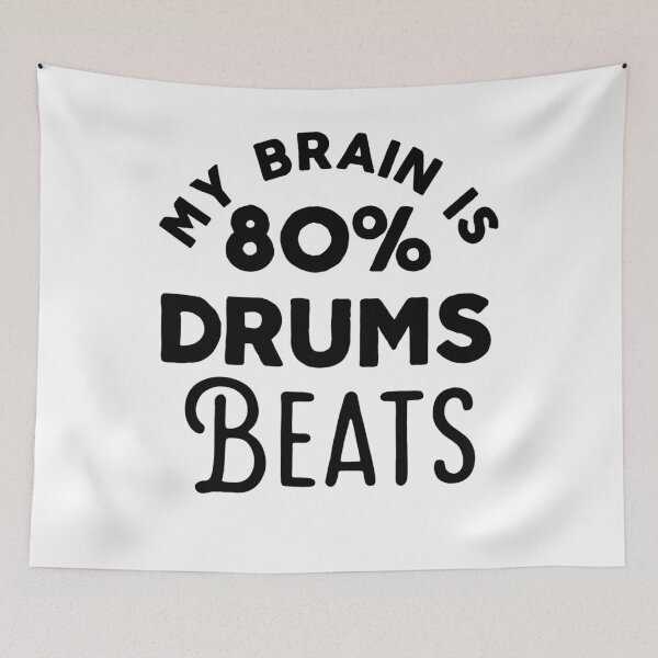 Item preview, My Brain is 80% Drums Beats (2) designed and sold by Sutra-Lotus-Co.