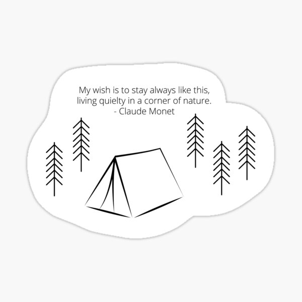 Camping travel quote sticker Sticker