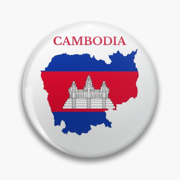 Item preview, Cambodia Map Flag designed and sold by marosharaf.