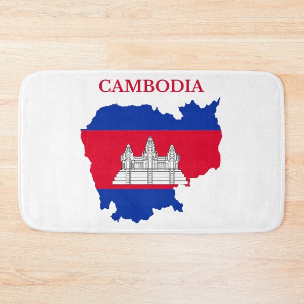 Item preview, Cambodia Map Flag designed and sold by marosharaf.