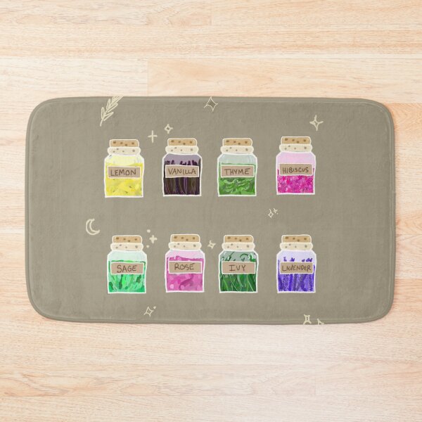 Item preview, Magic Botanical Ingredients in Cork Jars - Lemon, Vanilla, Thyme, Hibiscus, Sage, Rose, Ivy and Lavender designed and sold by Alexandra Renee.
