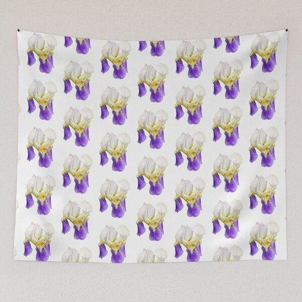 Item preview, purple iris on white background designed and sold by BBrightman.