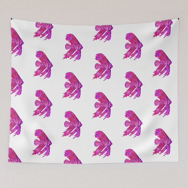 Item preview, abstract purple zebra batfish designed and sold by NandoArtDesign.