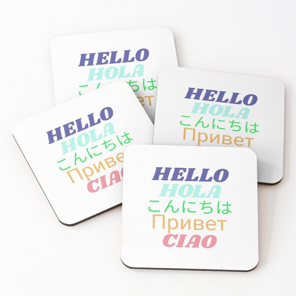 Item preview, Hello,Hola,Kon'nichiwa,Privet,Ciao designed and sold by IcyTees.