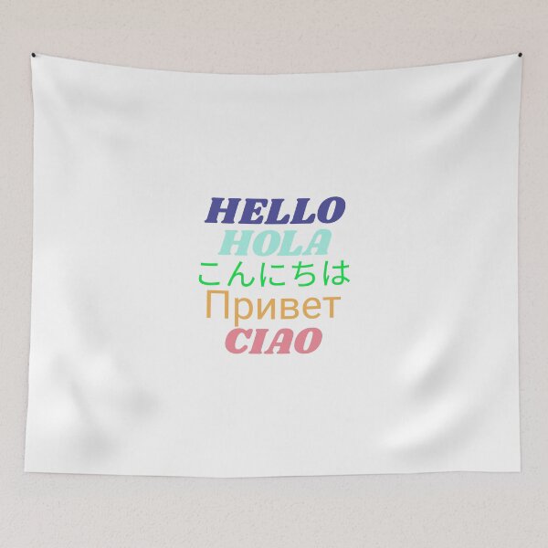 Item preview, Hello,Hola,Kon'nichiwa,Privet,Ciao designed and sold by IcyTees.