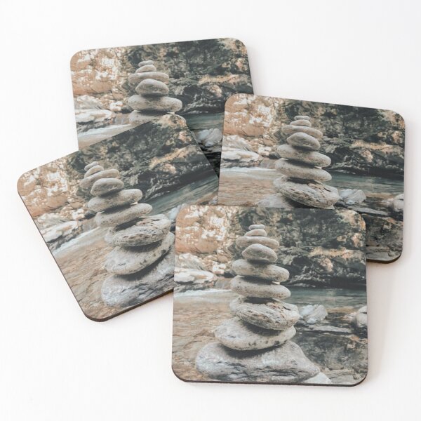 Item preview, zen cairns by a waterfall designed and sold by regannen.