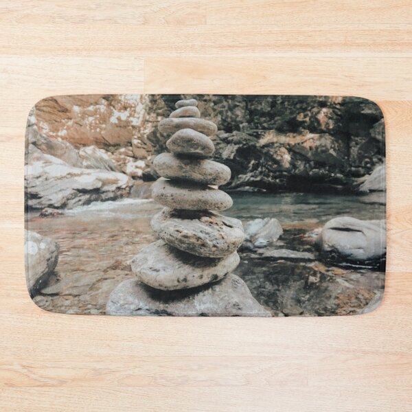 Item preview, zen cairns by a waterfall designed and sold by regannen.