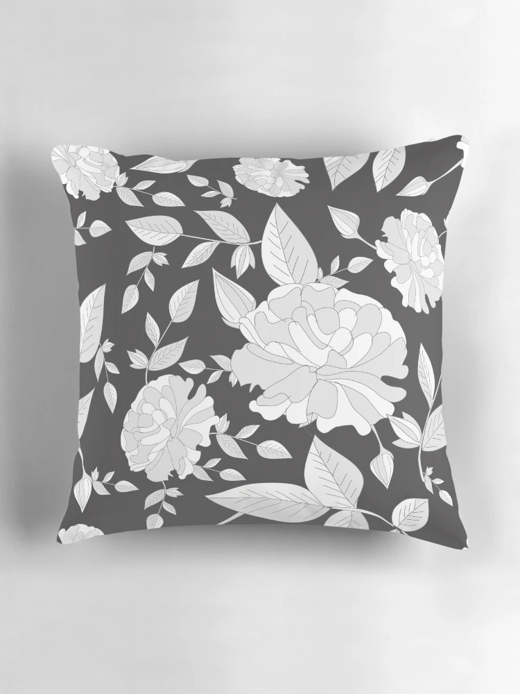 Aperçu 3 sur 4. Coussin avec l'œuvre Rose créée et vendue par Rococodesigns.