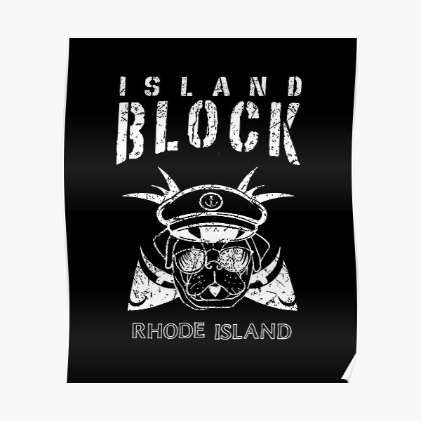 Block Island Captain Dog Sailing Poster