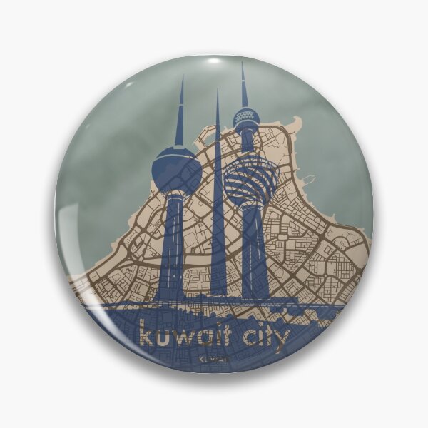 Item preview, Map + Silhouette | Kuwait City designed and sold by CPTVDesign.