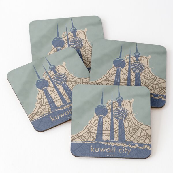 Item preview, Map + Silhouette | Kuwait City designed and sold by CPTVDesign.