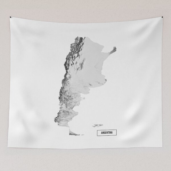 Item preview, Relief Map of Argentina designed and sold by ThinkAboutMaps.