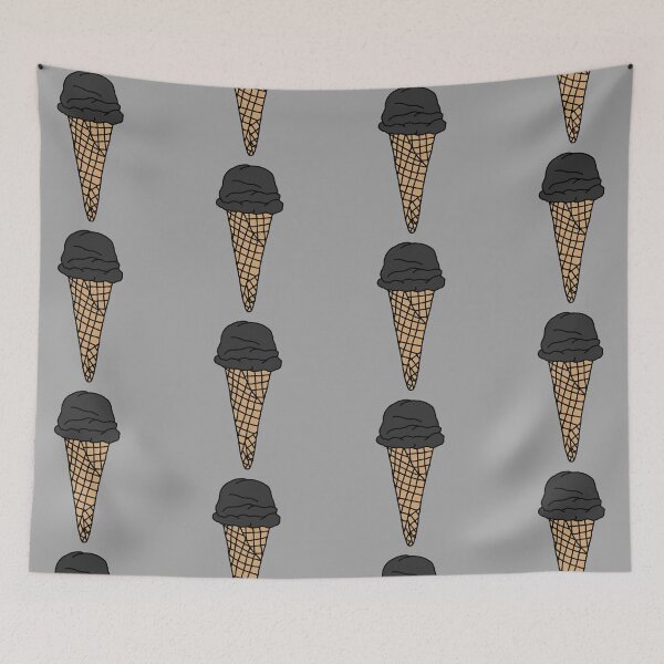 Item preview, charcoal ice cream, black goth ice cream designed and sold by smileyfriend.