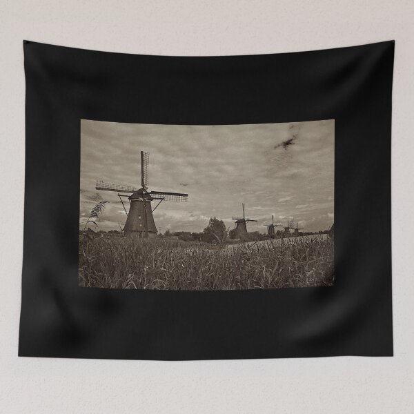 Item preview, Row of Windmills, B & W designed and sold by Andrew Felton.