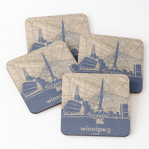 Item preview, Map + Silhouette | Winnipeg designed and sold by CPTVDesign.