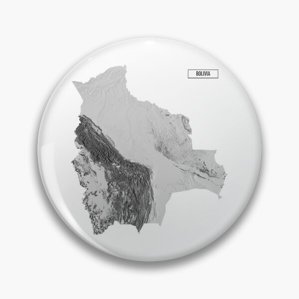 Item preview, Relief Map of Bolivia designed and sold by ThinkAboutMaps.