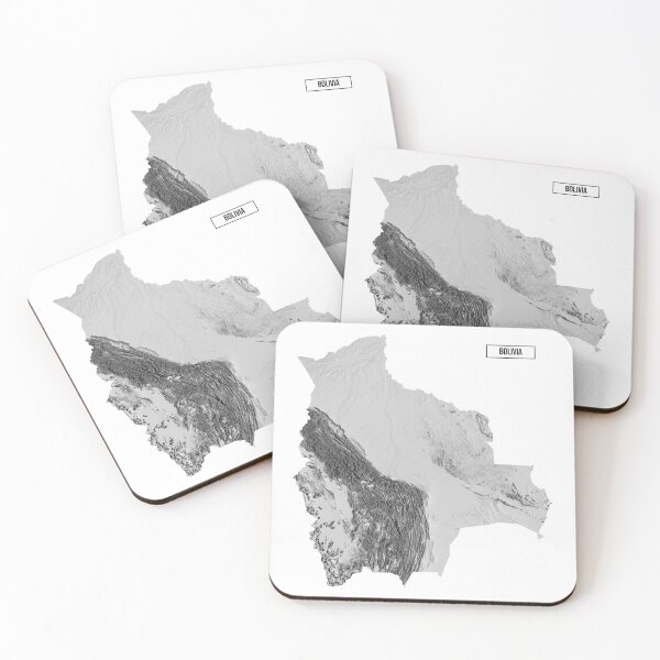 Item preview, Relief Map of Bolivia designed and sold by ThinkAboutMaps.