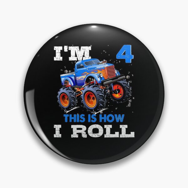 Item preview, I'm 4 This is How I Roll Monster Truck, Funny Kids 4 Year Old Birthday Party Gift designed and sold by PrintOfi.