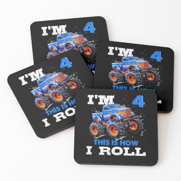 Item preview, I'm 4 This is How I Roll Monster Truck, Funny Kids 4 Year Old Birthday Party Gift designed and sold by PrintOfi.