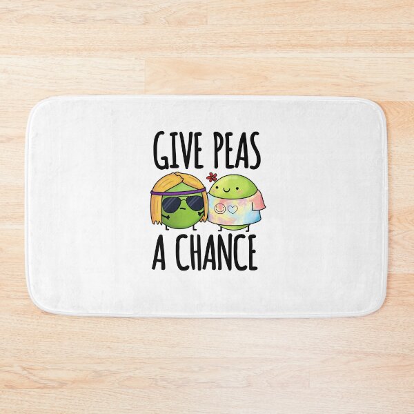 Item preview, Give Peas A Chance Funny Hippie Peas Puns  designed and sold by punnybone.