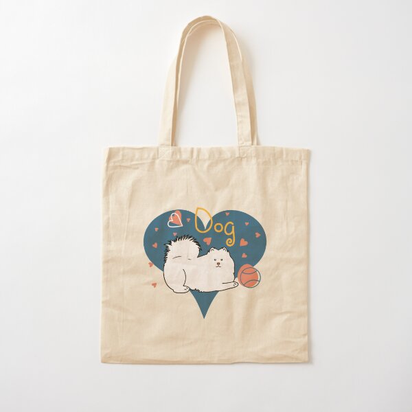 Love Samoyed Dog Cotton Tote Bag