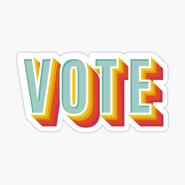 Vote Retro Aesthetic Sticker