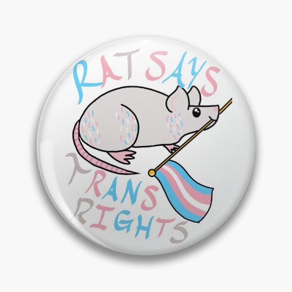Item preview, Rat says Trans Rights Silhouette background  designed and sold by gay-teen-artist.