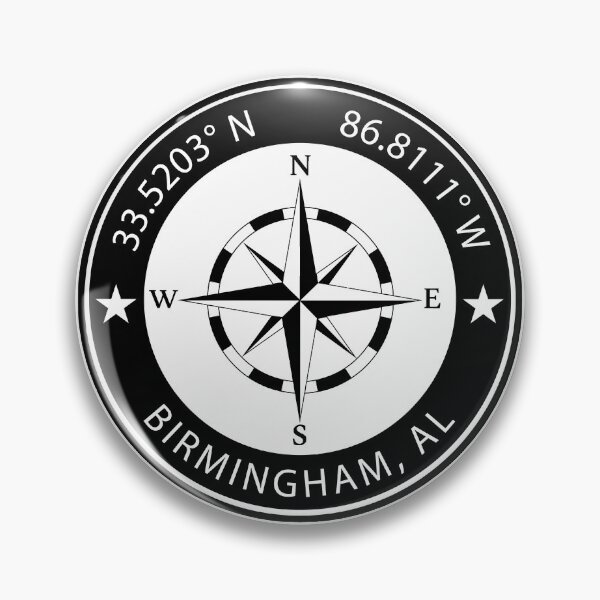 Item preview, Birmingham, Alabama Geographical Coordinates designed and sold by TeeOhGraphics.