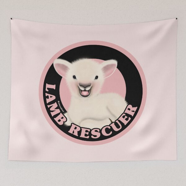 Item preview, LAMB RESCUER SHEEP VEGAN ANIMAL RIGHTS designed and sold by wiboandbear.
