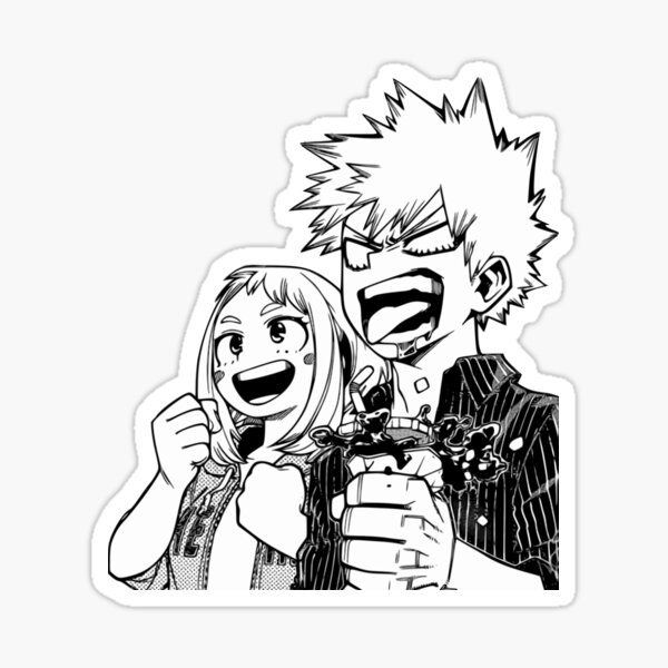 ochako and bakugo Sticker