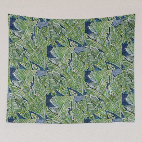 Item preview, Tropical Banana Leaves Abstract Artwork designed and sold by samantharedfern.