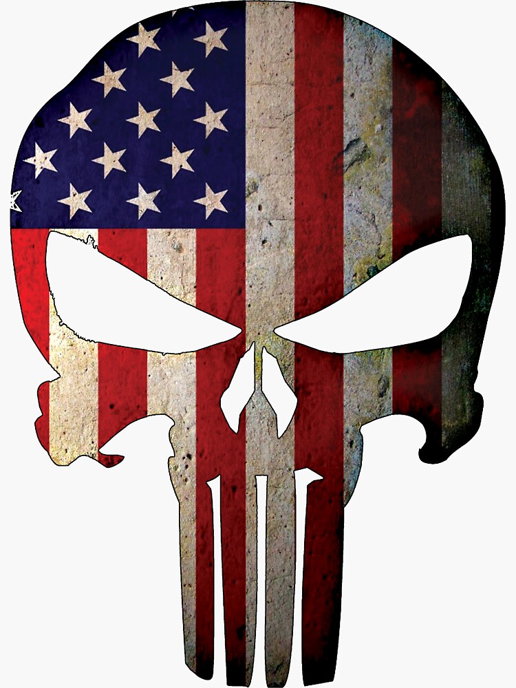 "American Flag Skull" Sticker for Sale by SaraNeptune Redbubble