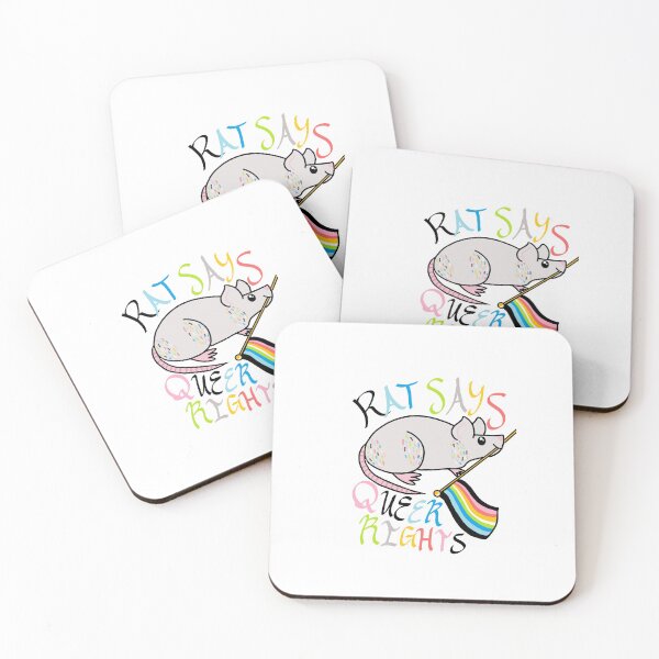 Item preview, Rat says queer rights silhouette background designed and sold by gay-teen-artist.