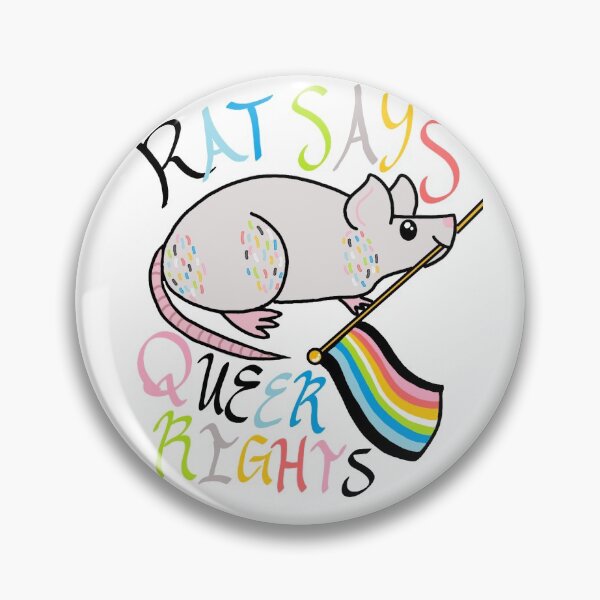 Item preview, Rat says queer rights silhouette background designed and sold by gay-teen-artist.