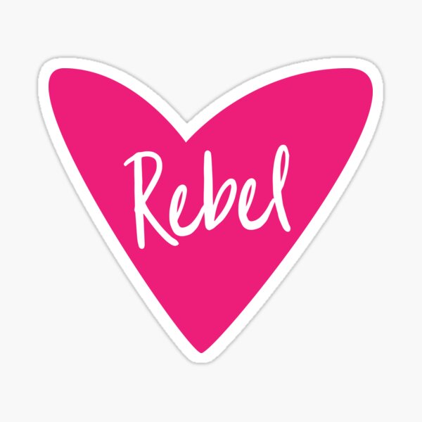 Item preview, Rebel Heart Pink Sticker designed and sold by OxfordMSDesign.