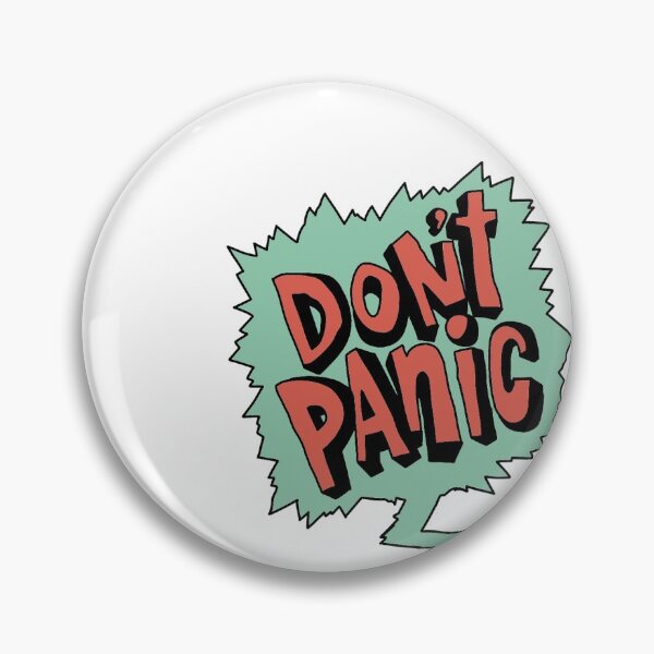 Item preview, "Don't Panic" Sticker designed and sold by Tess & Phoebe Diamond.