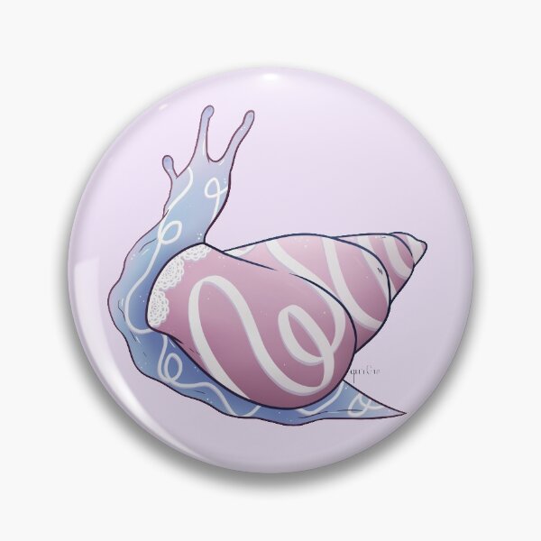 Bigender pride flag snail Pin