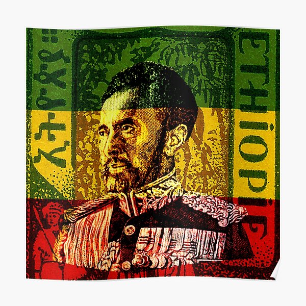 Haile Selassie Lion of Judah Emperor of Ethiopia Poster