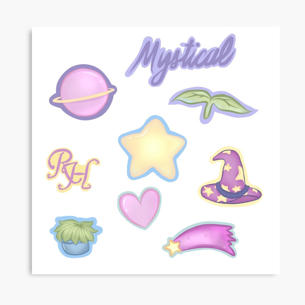 Roblox Royale High Mystical Sticker Pack Poster By Jessicaramel Redbubble - how to get money fast on royal high roblox