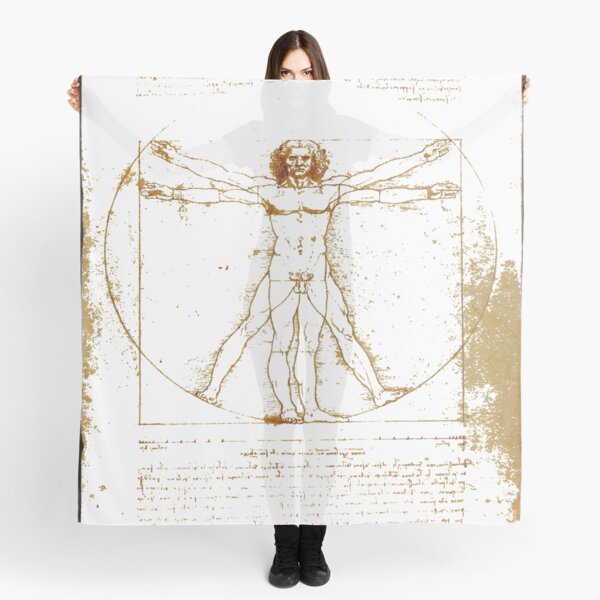 Vitruvian man, Naked man waving his arms and legs #NakedMan #LeonardodaVinci #VitruvianMan #Vitruvian Scarf