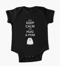 Keep Calm and Hug a Pom - Pomeranian One Piece - Short Sleeve