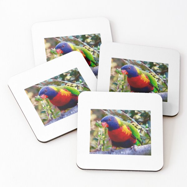 Item preview, Loro arcoiris (azul, rojo, verde) sentado en una rama, de Bao-Er designed and sold by Chinaspaces.