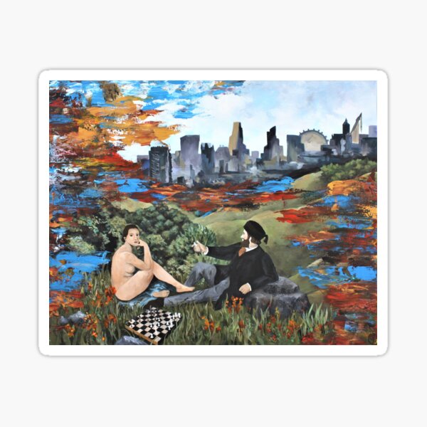 Abstract Mansplanation Sticker