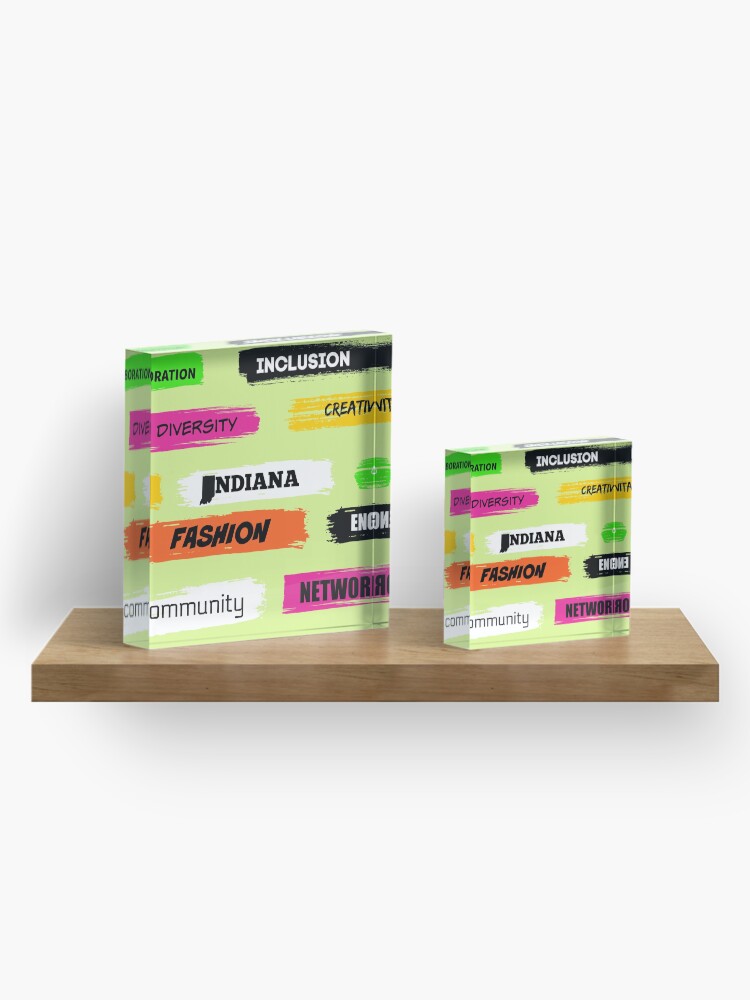 Alternate view of Words Print- Diversity-Inclusion- Indiana Fashion Acrylic Block